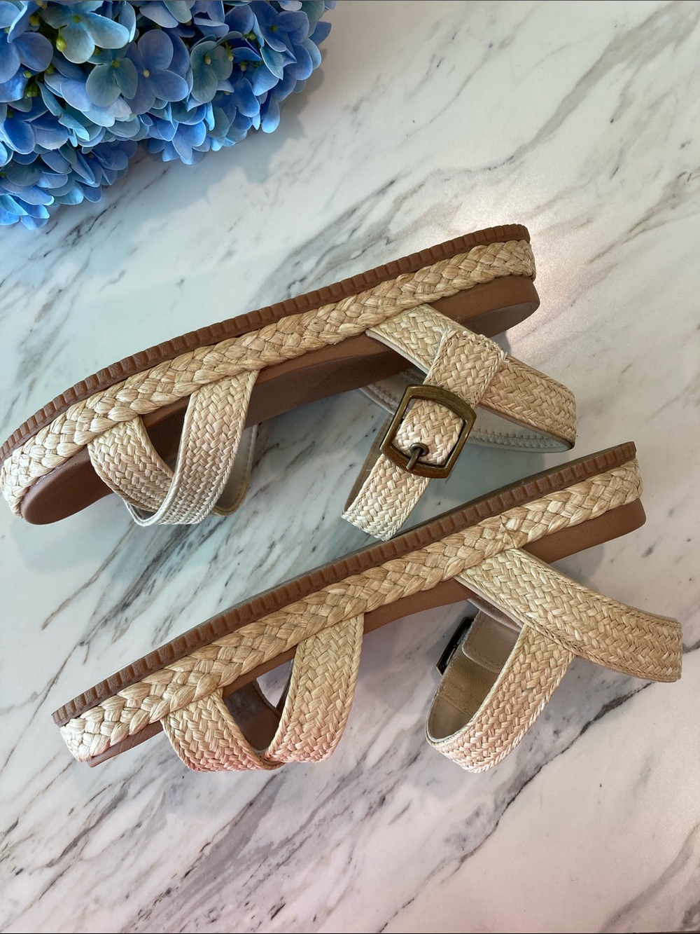 Skechers BOBS Raffia Storm Sandals 8 Plush Foam - Picture 5 of 8